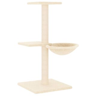 vidaXL Rascador Crema con postes de sisal para gatos
