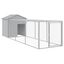 vidaXL Gallinero con corral acero galvanizado gris claro 117x609x123cm, , large indicador imagen numero 13