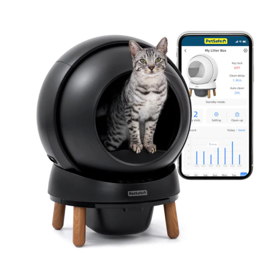 PetSafe SmartSpin Arenero Autolimpiable Negro para gatos, , large Imagen numero 1