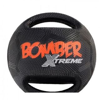 Zeus pelota mini xtrem bomber de caucho negro y naranja para perros