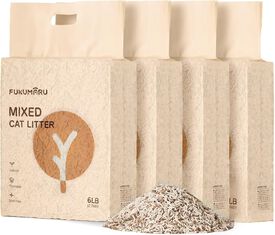 FUKUMARU-FUWAN Arena Aglomerante Gatos con Tofu y Manzana (Caja completa 4 unidades)10,8kg