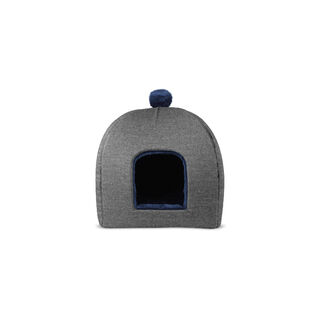 Gauty Cama Denim y Pelo color Negro y azul para Perros y Gatos