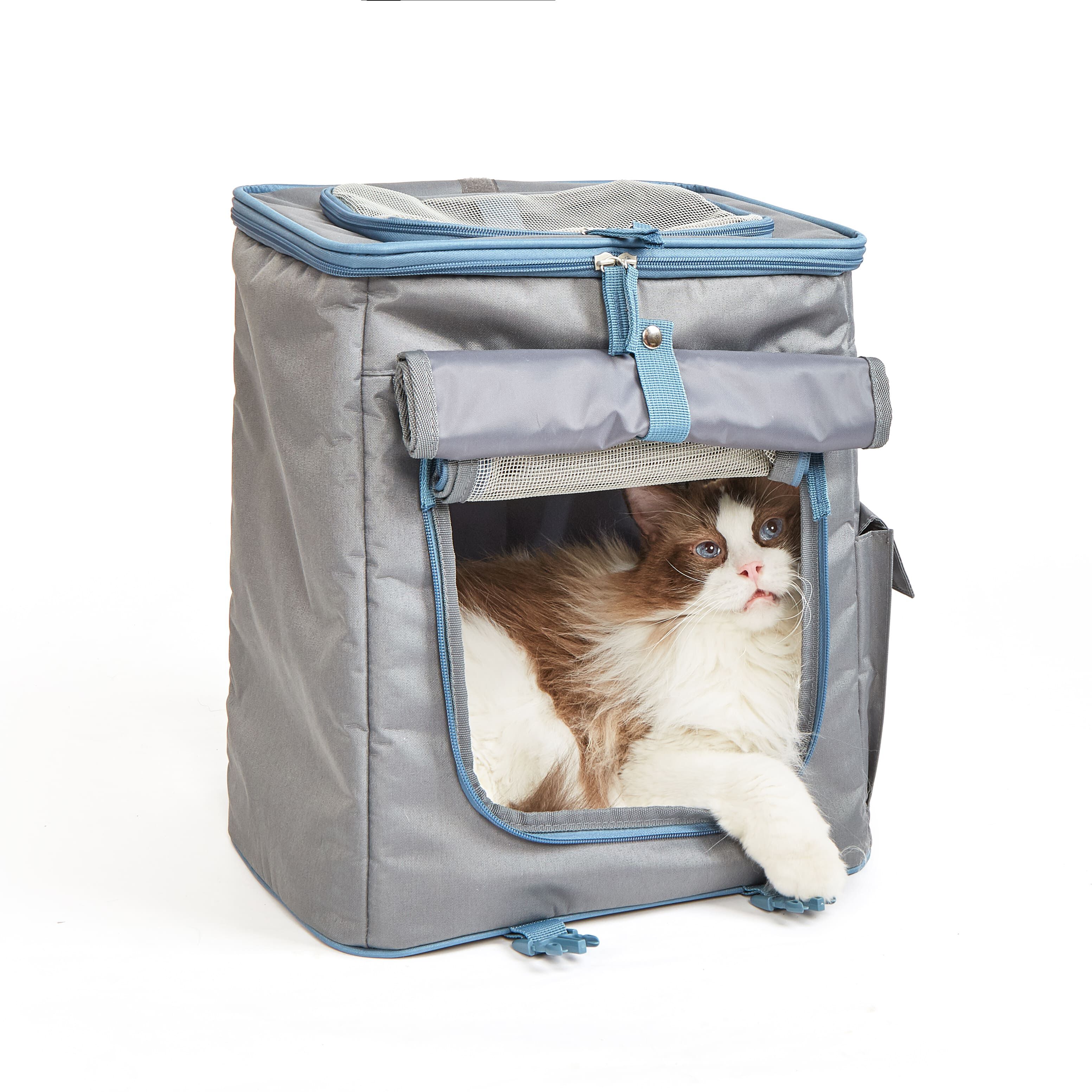 Mochila Porta Animales Gris/Azul FOFOS, , large Imagen numero 5