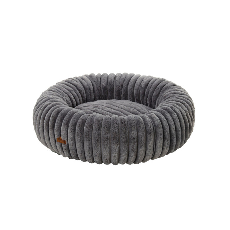 Leeby Sofá Donut Corduroy Gris para perros