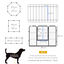 PawHut Parque para Perros de 8 Paneles 80x60 cm Cercado para Perros con Forma Personalizable Puerta Marco de Acero y 8 Anclajes de Tierra para Jardín Patio Negro, , large indicador imagen numero 3
