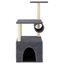 vidaXL Rascador para gatos con postes de sisal gris oscuro 109,5 cm, , large indicador imagen numero 2