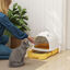 PawHut Arenero para Gatos Cubierto Caja de Arena para Gatos Arenero Cerrado con Tapa Removible Bandeja Extraíble Filtro de Carbono Pala y Asa Superior 40,5x52x39 cm Amarillo y Blanco, , large indicador imagen numero 2