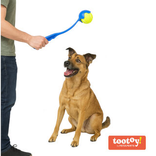 Tootoy! Tennis Ball Launcher Lanzador de Pelotas Azul para perros