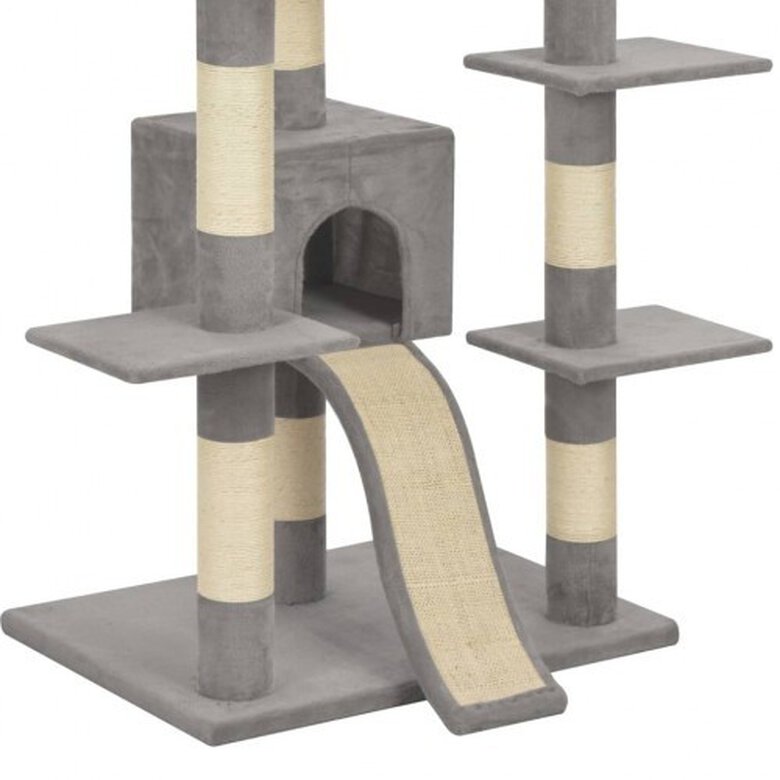 Rascador con postes de sisal para gatos color Gris, , large image number null