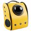 Mochila para transporte de mascotas gato y perro Transportin de imitación piel amarillo, , large indicador imagen numero 1