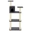 VidaXL Rascador para gatos con postes de sisal gris oscuro, , large indicador imagen numero 2
