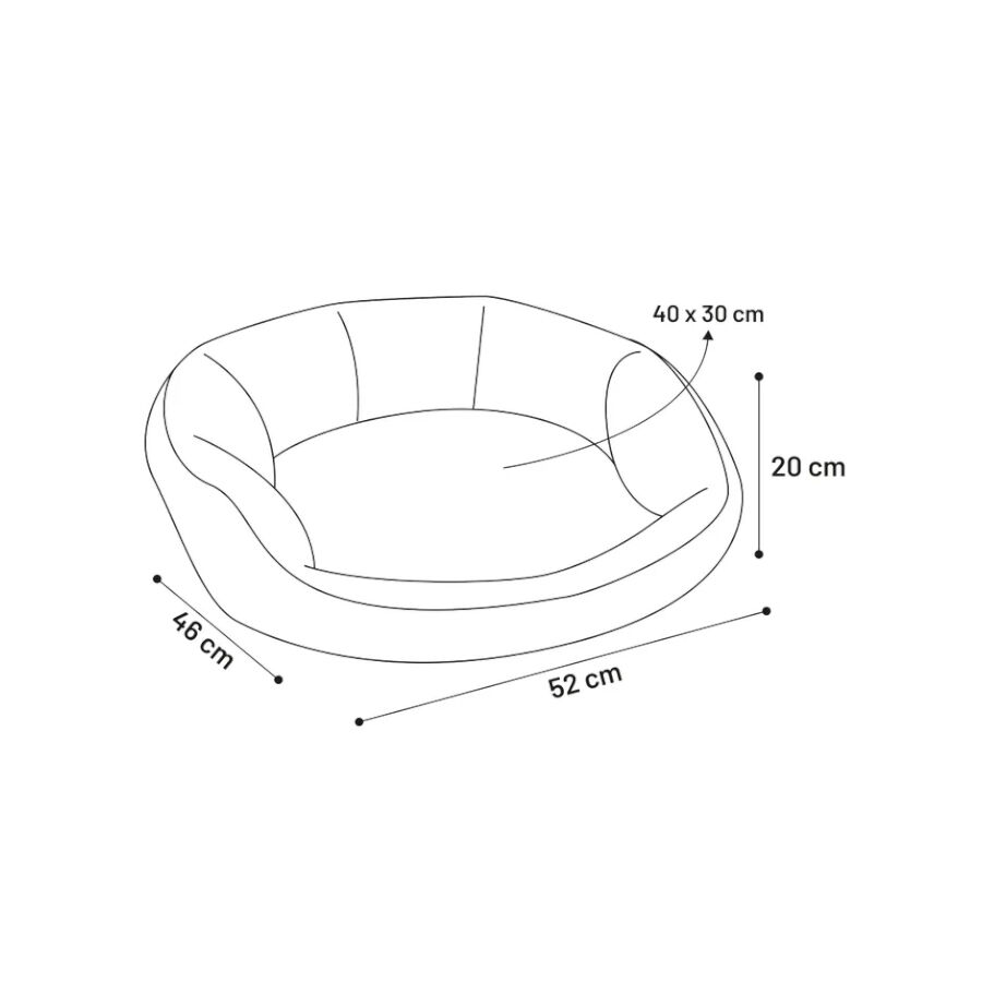 Flamingo Chipz Rect&aacute;ngulo Marr&oacute;n cama cuna para perros, , large Imagen numero 5