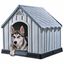 Vidaxl caseta exterior gris para perros, , large indicador imagen numero 1