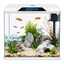 Nobleza - Acuario de Cristal 54L con Iluminaci&oacute;n LED y Filtro Interno, Pecera con Tapa para Peces, Dise&ntilde;o de Vidrio Curvo, Blanco, , large indicador imagen numero 1