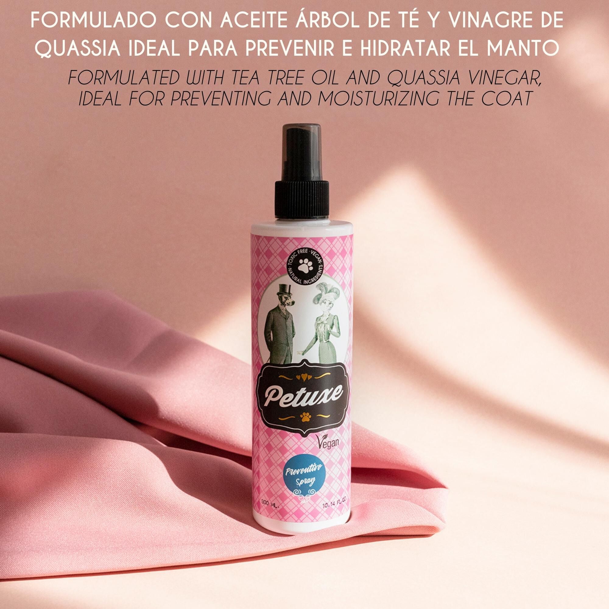 Petuxe Cosmetics Spray Preventivo árbol de te y vinagre quassia para Mascotas thumbnail