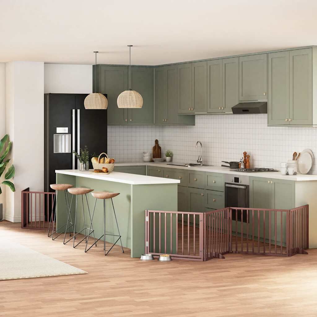 Vidaxl Puerta para Perros Plegable Paneles Puerta para Mascotas Madera de &Aacute;lamo, , large Imagen numero 7