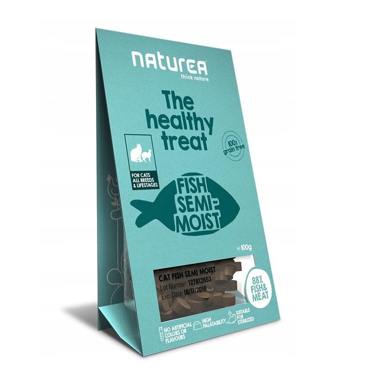 100 g Naturea Bocaditos Pescado para gatos
