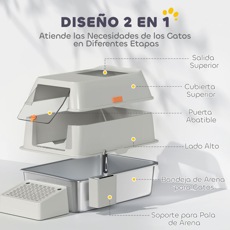 PawHut Arenero Gris para gatos thumbnail