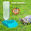 Nobleza - Alimentador Automático de Reptiles Cuenco de Agua y Comida para Reptiles Bandeja de Agua de Reptiles Dispensador de Agua de Tortuga con Botella (Azul, Talla S), , large indicador imagen numero 3