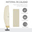 Outsunny Funda Protectora de Sombrilla Diámetro 2-4 m Impermeable Tela Oxford Ø56x220 cm Cubierta de Parasol con Cremallera Resistente a Intemperie para Jardín Exterior Beige, , large indicador imagen numero 4