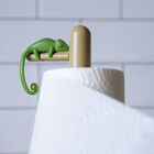 Balvi Soporte papel cocina Chamy Diseño de camaleón verde, cuya cola sujeta el final del papel Metal, , large image number null