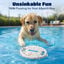 Nobleza Frisbee para Perros Pack de 2 &ndash; Disco Volador Interactivo de Goma E-TPU Indestructible y Ultraligero, Juguete Flotante y Limpiadientes para Adiestramiento en Playa y Parque &Oslash; 23 cm, , large indicador imagen numero 4