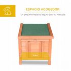 Conejera PawHut para exterior de madera para conejos y cobayas, , large image number null