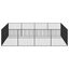 vidaXL Corralito para perros con 20 paneles acero galvanizado negro, , large indicador imagen numero 11