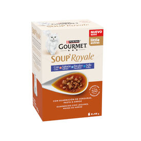 Purina Gourmet Soup Royale Sopa con Salm&oacute;n, Bacalao y Solla para gatos