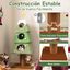 COSTWAY &Aacute;rbol de Navidad para Gatos, 162 cm Torre para Gatos Navide&ntilde;o con 3 Condominios, Rascador de Sisal, Bolas Colgantes, Adorno de Estrella, Funda de Felpa Teddy Extra&iacute;ble, &Aacute;rbol Rascador Gato, , large indicador imagen numero 3