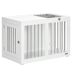 PawHut Jaula para Perros Blanco