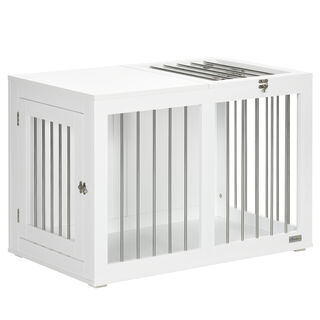 PawHut Jaula para Perros Blanco