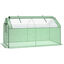 Outsunny Invernadero de Terraza 180x92x92 cm Caseta de Jardín con 2 Ventanas Enrollables de Doble Capa y Marco de Metal Vivero Casero para Cultivo Plantas Flores Verde, , large indicador imagen numero 1