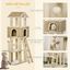 Pawhut árbol rascador beige de sisal para gatos, , large indicador imagen numero 5