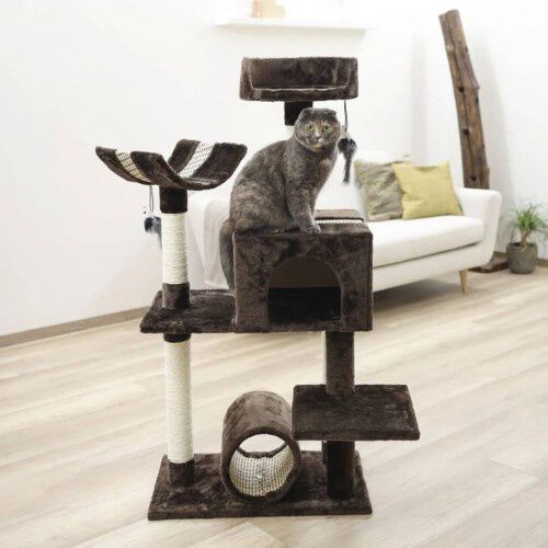 Kerbl &aacute;rbol rascador 3 plantas marr&oacute;n para gatos, , large Imagen numero 3