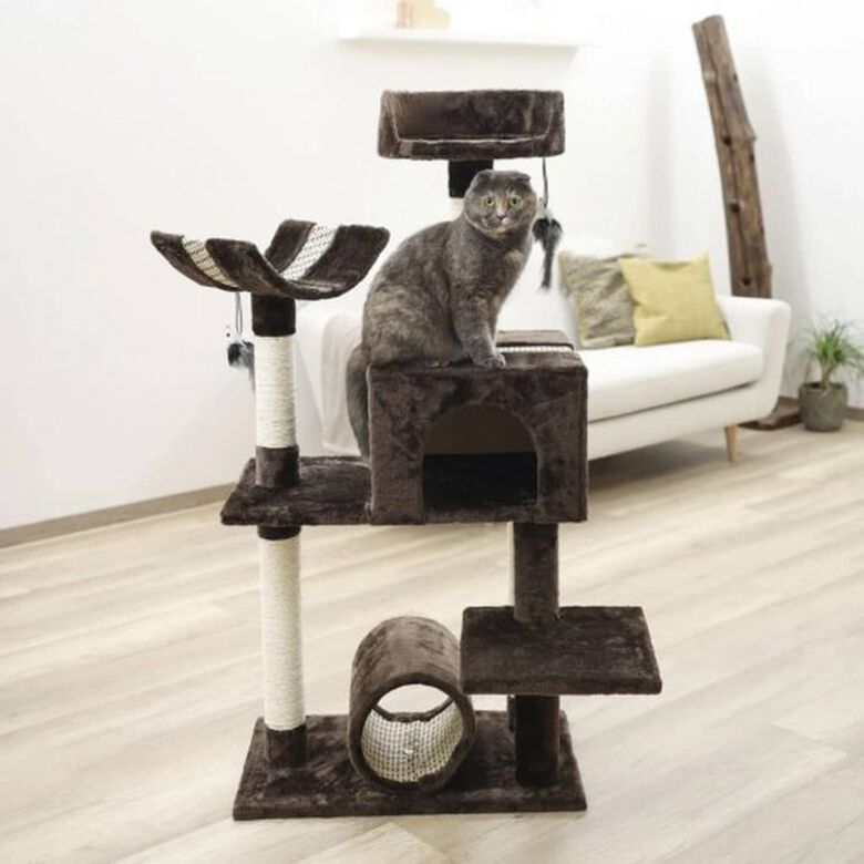 Kerbl árbol rascador 3 plantas marrón para gatos thumbnail