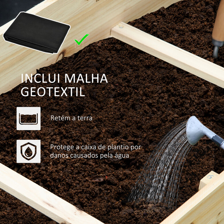 Outsunny Huerto Urbano Madera exterior Natural thumbnail
