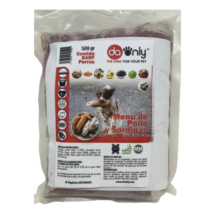 Men&uacute; Pollo y Sardinas con huesos para perros y gatos Pack 10 unidades, , large Imagen numero 1