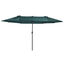 Outsunny Sombrilla de Terraza Exterior Parasol Grande 4,6x2,7m Sombrilla de Jardín con Manivela Manual Resistente al Agua y Protección Solar para Terraza Playa Piscina Verde, , large indicador imagen numero 1