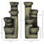 Outsunny Fuente de Jardín 5W Fuente de Agua en Cascada de 4 Niveles con Bomba de Agua y Salida de Agua Ajustable para Decoración Patio 25x24x60 cm Multicolor, , large indicador imagen numero 3