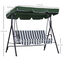 Outsunny Columpio de Jardín de 3 Plazas Silla Balancín con Parasol Techo Ajustable en Ángulo Impermeable para Exterior Terraza Balcón Carga Máx. 200 kg Acero 172x110x153 cm Verde, , large indicador imagen numero 3