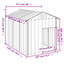 vidaXL Caseta perros con tejado acero galvanizado gris 117x153x123 cm, , large indicador imagen numero 4