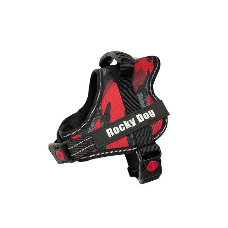 Outech Rocky Arnés Ergonómico Camuflaje Rojo para perros, , large image number null
