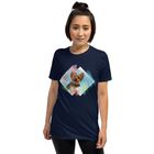 Mascochula camiseta mujer acuarela personalizada con tu macota azul marino, , large image number null