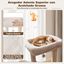 COSTWAY Mueble Rascador para Gatos, 148 cm &Aacute;rbol Rascador para Gatos con Postes Rascadores de Sisal, Condominio, Percha, Cesta, Juguete, Cojines Lavables, Gran Torre de Madera Multinivel para Gatitos, , large indicador imagen numero 4
