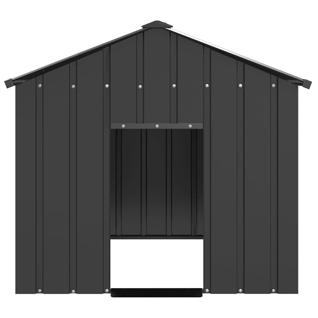 vidaXL Caseta para perros con techo acero galvanizado thumbnail