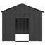vidaXL Caseta para perros con techo acero galvanizado 114x202x101 cm, , large indicador imagen numero 8