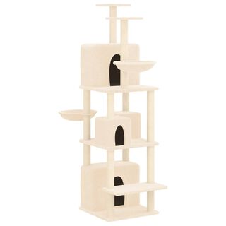 Vida XL Rascador con postes de sisal crema (180 cm) para gatos