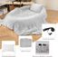 COSTWAY Cama para Mascotas y Personas Adultos, Cama Perro para Siesta Lavable y Esponjosa de Piel, con Manta Suave, Almohada Regordeta, para Personas, Mascotas, 171 x 115 x 25 cm Gris, , large indicador imagen numero 5