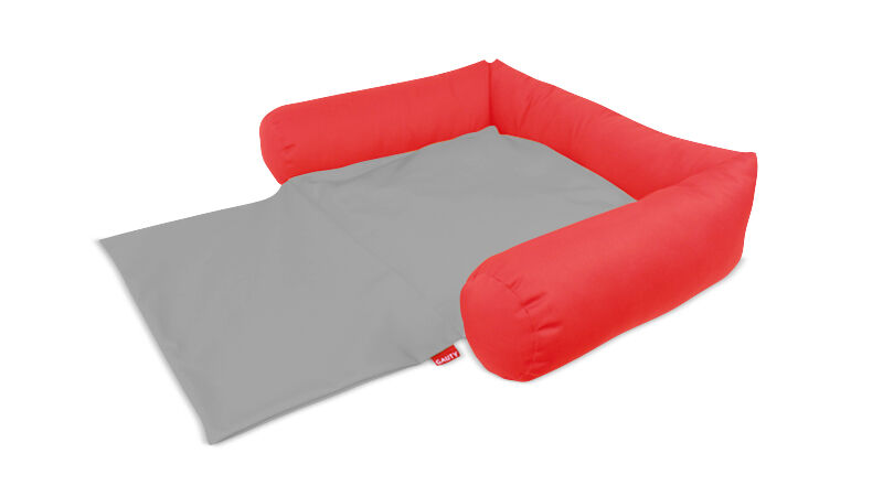 Gauty Cama para Perros y Gatos  Tela de sarga - Rojo y gris, , large Imagen numero 1
